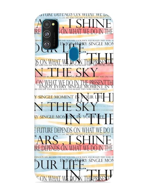 Seamless Slogans Pattern Snap Case for Samsung Galaxy M30S