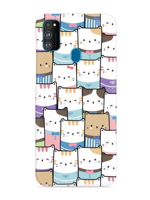 Cute Adorable Cat Snap Case for Samsung Galaxy M30S Zapvi