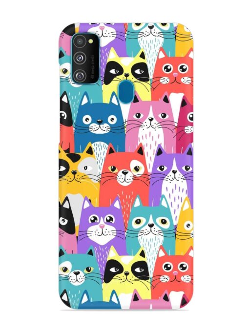 Funny Cartoon Cats Snap Case for Samsung Galaxy M30S Zapvi