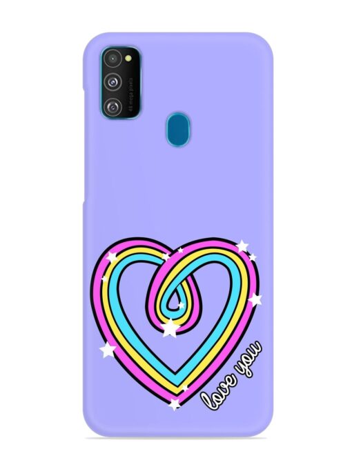 Colorful Rainbow Heart Snap Case for Samsung Galaxy M30S Zapvi