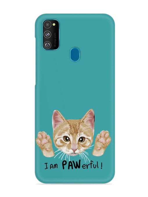 Typography Slogan Cat Snap Case for Samsung Galaxy M30S Zapvi