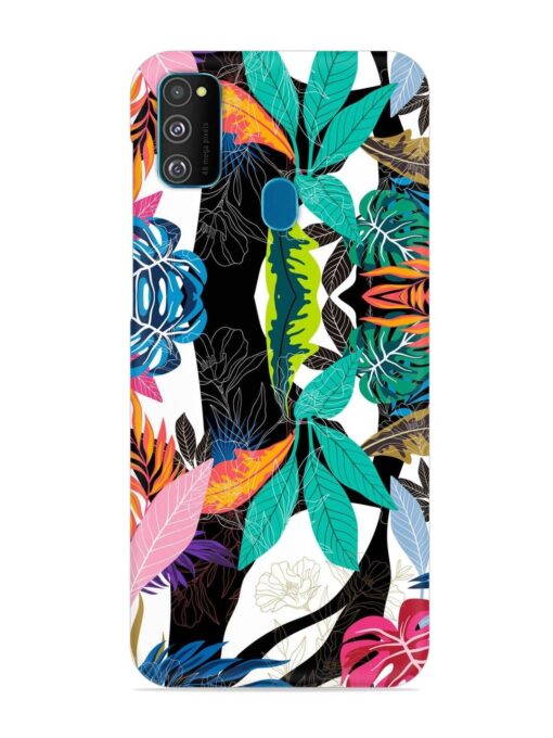 Floral Pattern Bright Snap Case for Samsung Galaxy M30S Zapvi