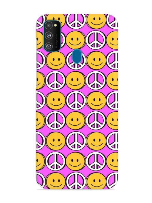 Smiley Face Peace Snap Case for Samsung Galaxy M30S