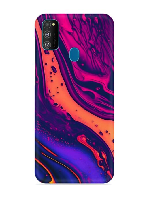 Fluid Blue Pink Art Snap Case for Samsung Galaxy M30S Zapvi