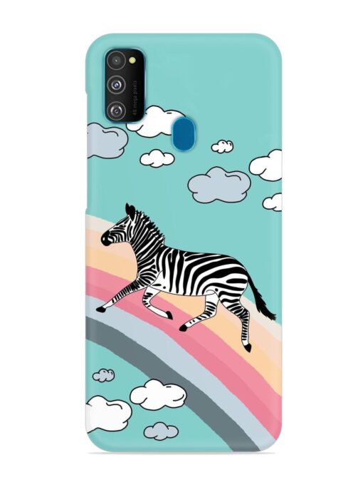 Running Zebra Snap Case for Samsung Galaxy M30S Zapvi