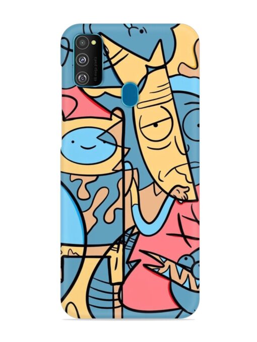 Silly Face Doodle Snap Case for Samsung Galaxy M30S Zapvi