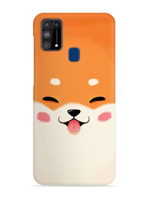 Cute Dog Face Vector Snap Case for Samsung Galaxy M31 Zapvi