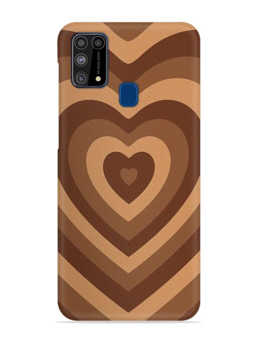 Brown Heart Snap Case for Samsung Galaxy M31