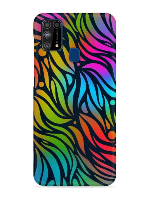 Abstract Leaf Design Snap Case for Samsung Galaxy M31 Zapvi