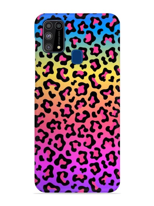 Neon Rainbow Colored Snap Case for Samsung Galaxy M31 Zapvi