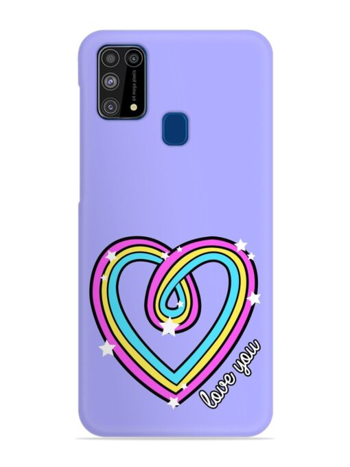 Colorful Rainbow Heart Snap Case for Samsung Galaxy M31