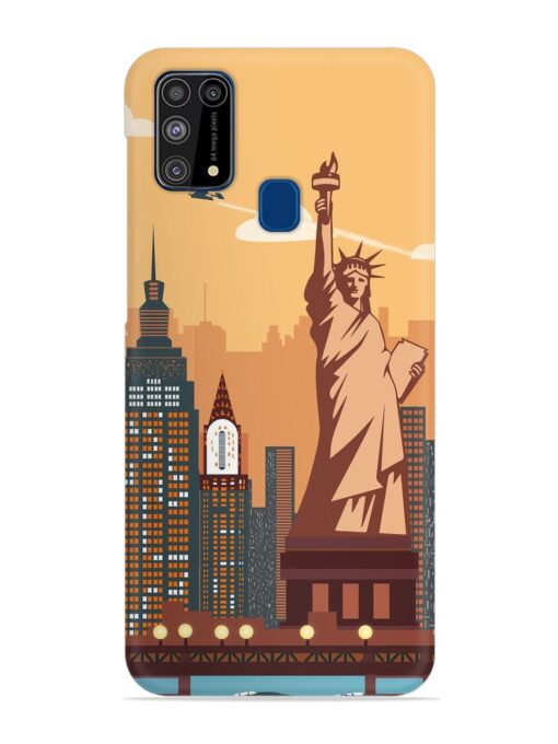 New York Statue Of Liberty Architectural Scenery Snap Case for Samsung Galaxy M31 Prime