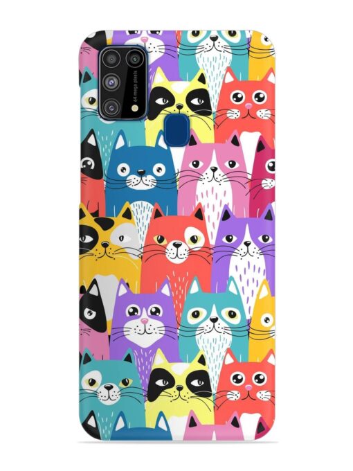 Funny Cartoon Cats Snap Case for Samsung Galaxy M31 Prime Zapvi