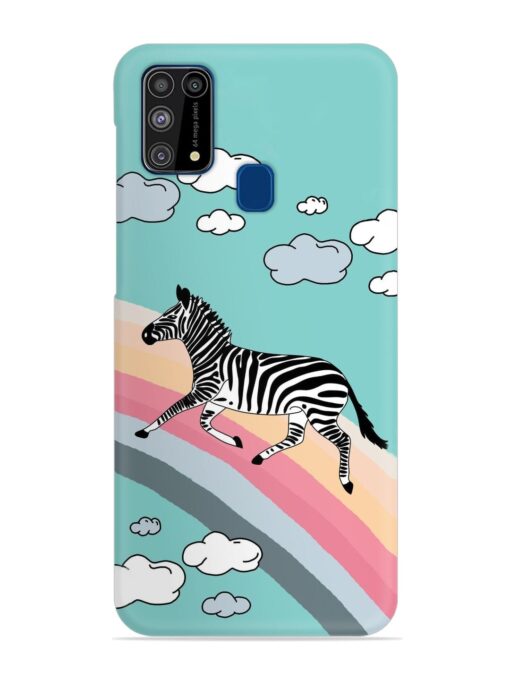 Running Zebra Snap Case for Samsung Galaxy M31 Prime Zapvi