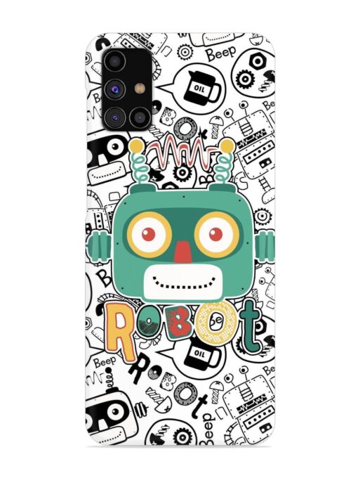 Robot Modern Seamless Pattern Snap Case for Samsung Galaxy M31S Zapvi