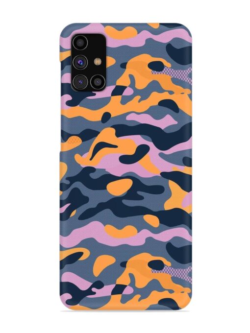 Camouflage Army Military English Orange Art Snap Case for Samsung Galaxy M31S Zapvi