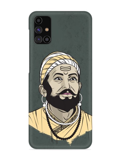 Shivaji Maharaj Vector Art Snap Case for Samsung Galaxy M31S Zapvi