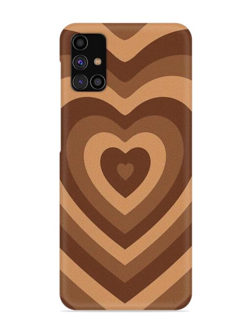 Brown Heart Snap Case for Samsung Galaxy M31S