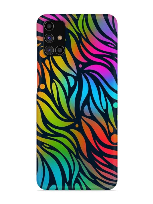 Abstract Leaf Design Snap Case for Samsung Galaxy M31S Zapvi