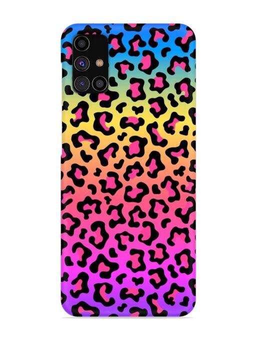 Neon Rainbow Colored Snap Case for Samsung Galaxy M31S Zapvi