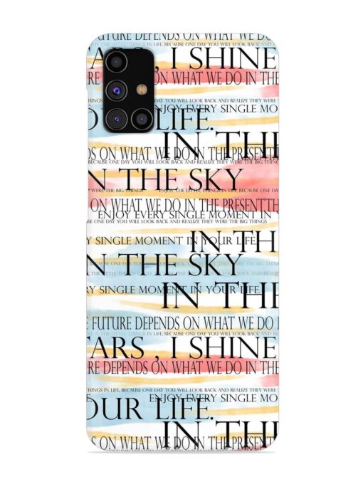 Seamless Slogans Pattern Snap Case for Samsung Galaxy M31S Zapvi