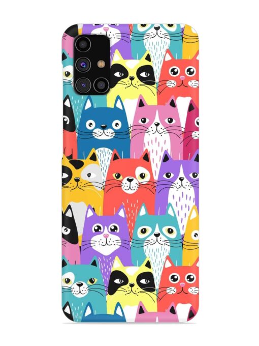 Funny Cartoon Cats Snap Case for Samsung Galaxy M31S Zapvi