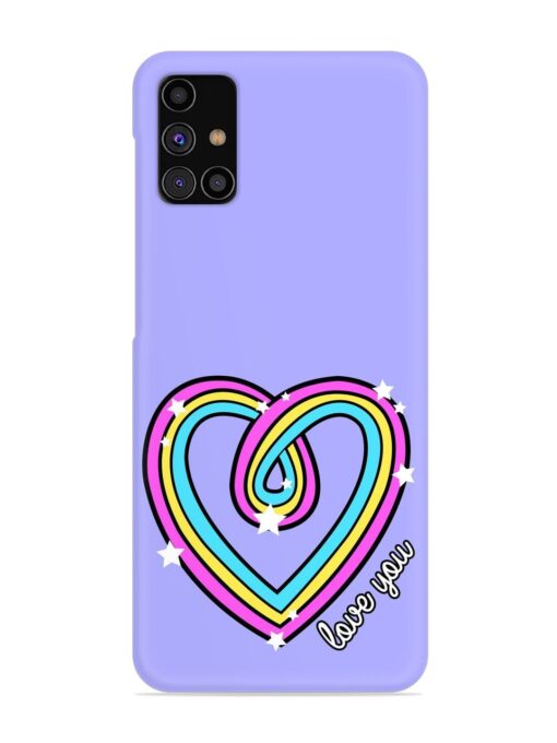 Colorful Rainbow Heart Snap Case for Samsung Galaxy M31S Zapvi