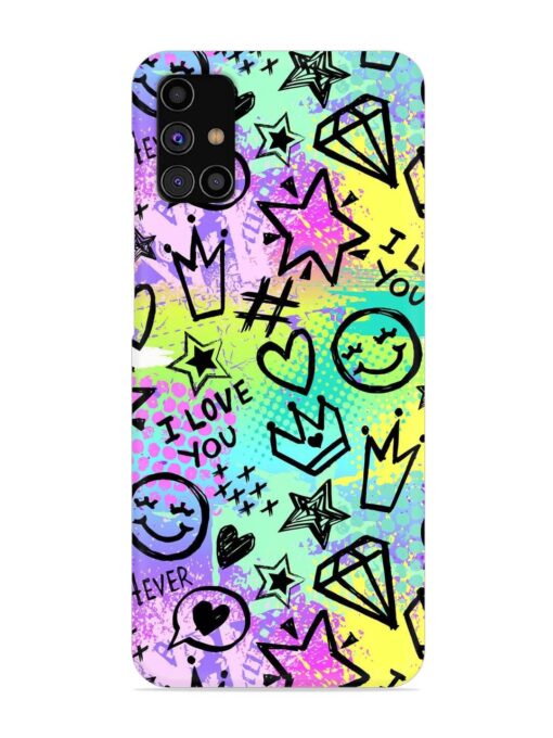 Bright Seamless Pattern Snap Case for Samsung Galaxy M31S Zapvi