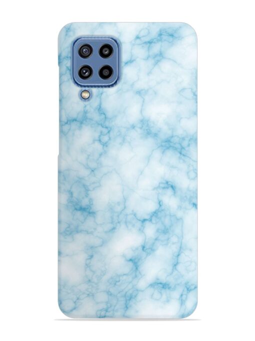 Blue White Natural Marble Snap Case for Samsung Galaxy M32 (4G)