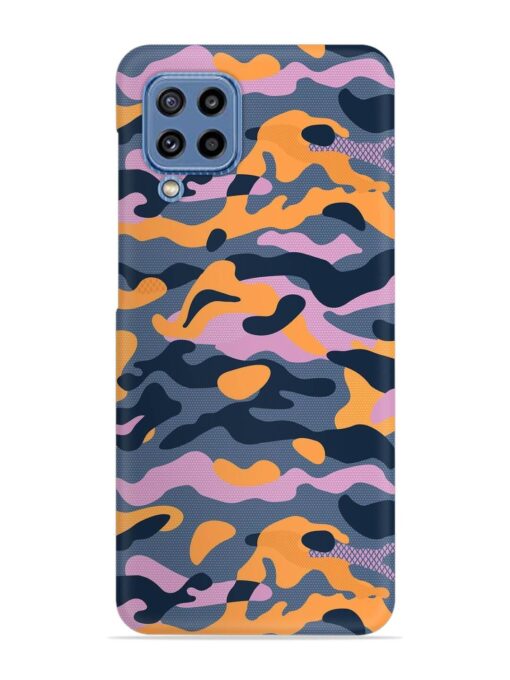 Camouflage Army Military English Orange Art Snap Case for Samsung Galaxy M32 (4G) Zapvi