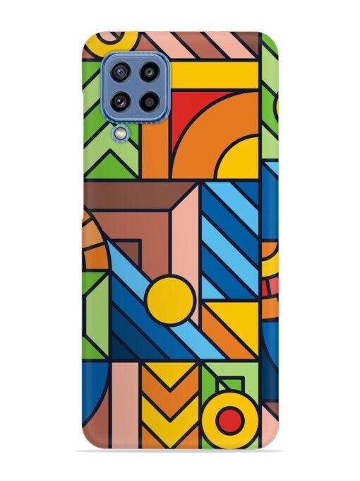 Colorful Geometric Snap Case for Samsung Galaxy M32 (4G) Zapvi