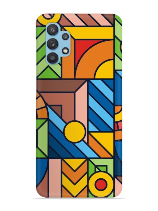 Colorful Geometric Snap Case for Samsung Galaxy M32 (5G) Zapvi