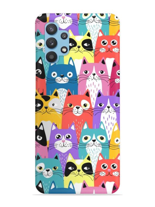 Funny Cartoon Cats Snap Case for Samsung Galaxy M32 (5G)