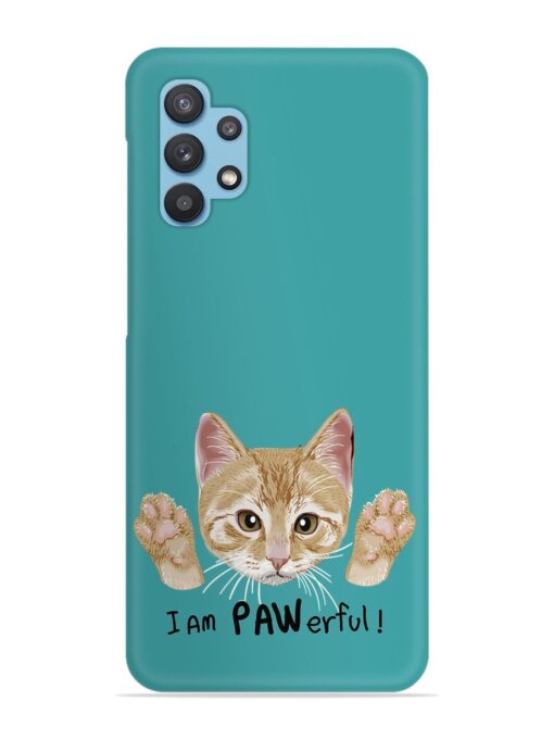 Typography Slogan Cat Snap Case for Samsung Galaxy M32 (5G)