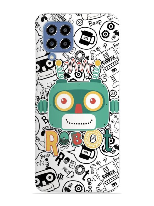 Robot Modern Seamless Pattern Snap Case for Samsung Galaxy M33 (5G) Zapvi