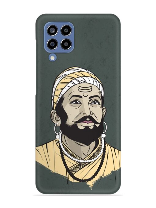 Shivaji Maharaj Vector Art Snap Case for Samsung Galaxy M33 (5G) Zapvi