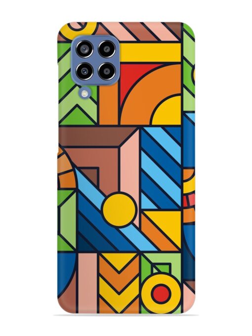 Colorful Geometric Snap Case for Samsung Galaxy M33 (5G) Zapvi