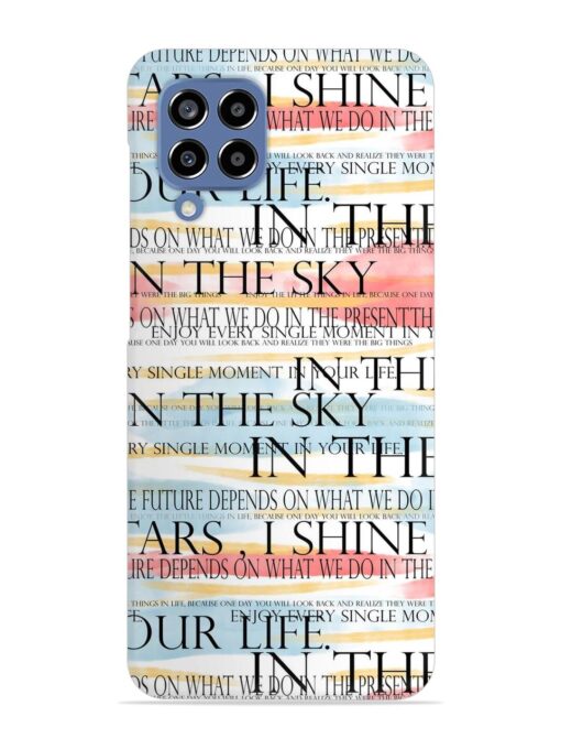 Seamless Slogans Pattern Snap Case for Samsung Galaxy M33 (5G) Zapvi