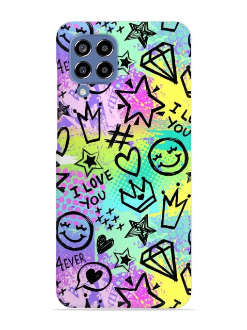 Bright Seamless Pattern Snap Case for Samsung Galaxy M33 (5G) Zapvi