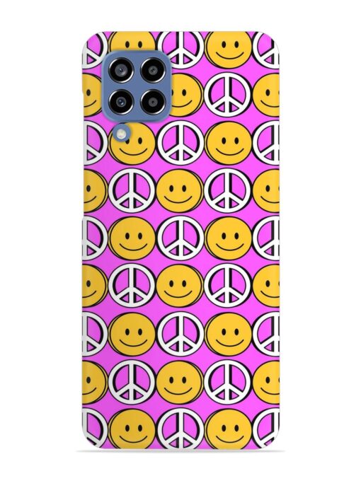 Smiley Face Peace Snap Case for Samsung Galaxy M33 (5G) Zapvi