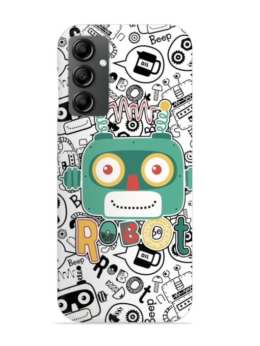 Robot Modern Seamless Pattern Snap Case for Samsung Galaxy M34 (5G)