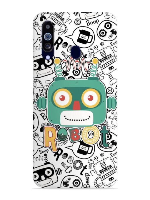 Robot Modern Seamless Pattern Snap Case for Samsung Galaxy M40