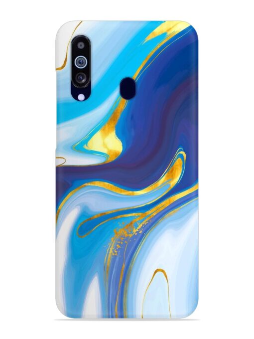 Watercolor Background With Golden Foil Snap Case for Samsung Galaxy M40