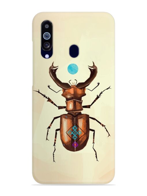 Stag Beetle Vector Snap Case for Samsung Galaxy M40 Zapvi