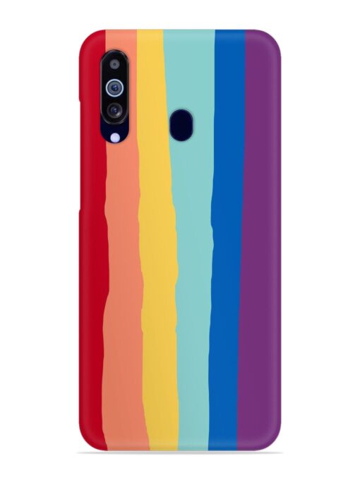 Rainbow Genuine Liquid Snap Case for Samsung Galaxy M40 Zapvi