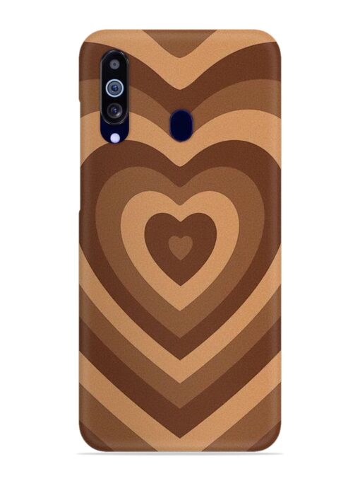 Brown Heart Snap Case for Samsung Galaxy M40 Zapvi