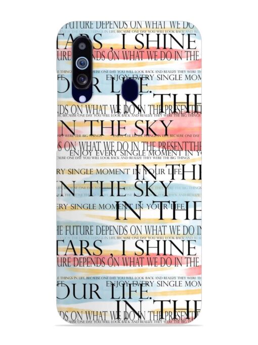 Seamless Slogans Pattern Snap Case for Samsung Galaxy M40 Zapvi