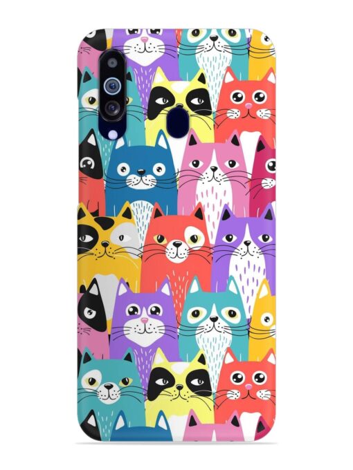 Funny Cartoon Cats Snap Case for Samsung Galaxy M40 Zapvi