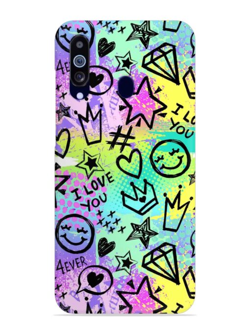 Bright Seamless Pattern Snap Case for Samsung Galaxy M40 Zapvi