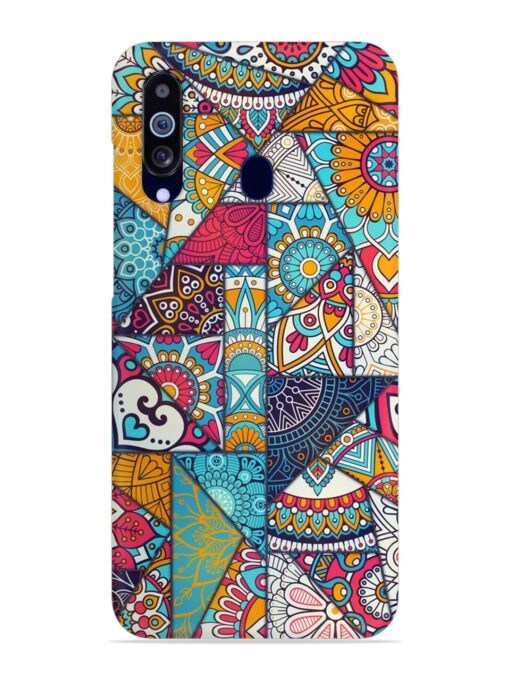 Patchwork Pattern Vintage Snap Case for Samsung Galaxy M40